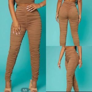 High waist ruched leggings